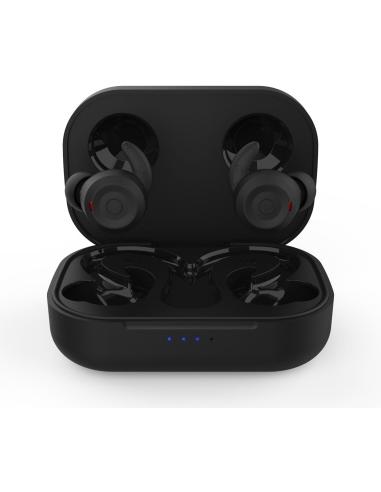 Auriculares Nubbeh Breeze Sport Inalámbricos Negros con Estuche de Carga 60/400 mAh