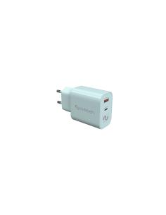 Cargador de Pared Nubbeh Bhoot 30W Dual USB-A y USB-C Verde