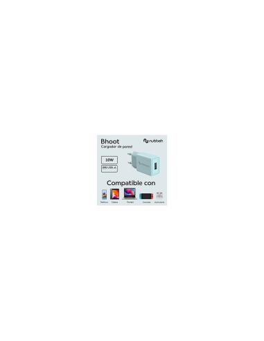 Cargador de Pared Nubbeh Bhoot USB-A 10W Turquesa