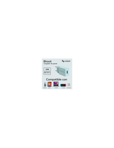 Cargador de Pared Nubbeh Bhoot USB-A 10W Blanco