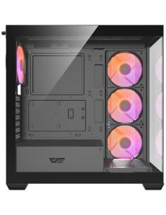 DarkFlash DS900 Black doble cristal templado y frontal madera 2