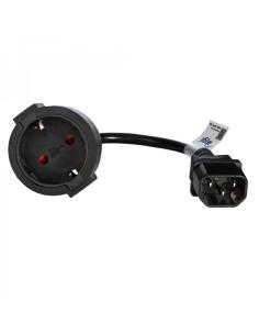 CABLE DE ALIMENTACION IEC C14 MACHO A SCHUKO HEMBRA / 0.15 M / AK-PC-10A