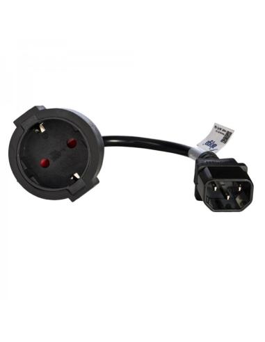 CABLE DE ALIMENTACION IEC C14 MACHO A SCHUKO HEMBRA / 0.15 M / AK-PC-10A