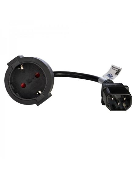 CABLE DE ALIMENTACION IEC C14 MACHO A SCHUKO HEMBRA / 0.15 M / AK-PC-10A