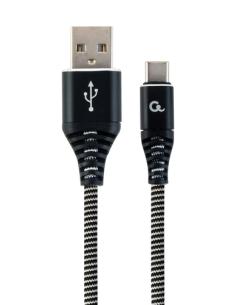 Gembird CC-USB2B-AMCM-2M-BW cable USB USB 2.0 USB A USB C 0,48 Gbit/s Negro, Blanco