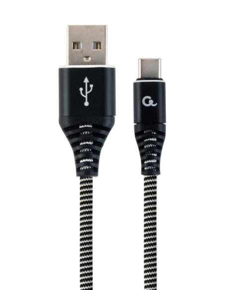 Gembird CC-USB2B-AMCM-2M-BW cable USB USB 2.0 USB A USB C 0,48 Gbit/s Negro, Blanco