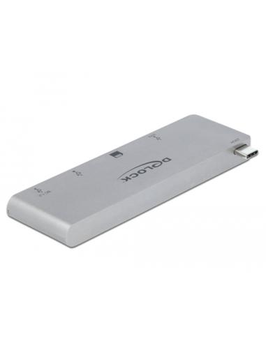 DeLOCK 64078 base para portátil y replicador de puertos USB 3.2 Gen 1 (3.1 Gen 1) Type-C Gris