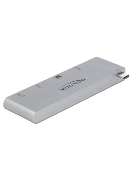DeLOCK 64078 base para portátil y replicador de puertos USB 3.2 Gen 1 (3.1 Gen 1) Type-C Gris