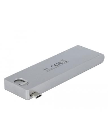 DeLOCK 64078 base para portátil y replicador de puertos USB 3.2 Gen 1 (3.1 Gen 1) Type-C Gris