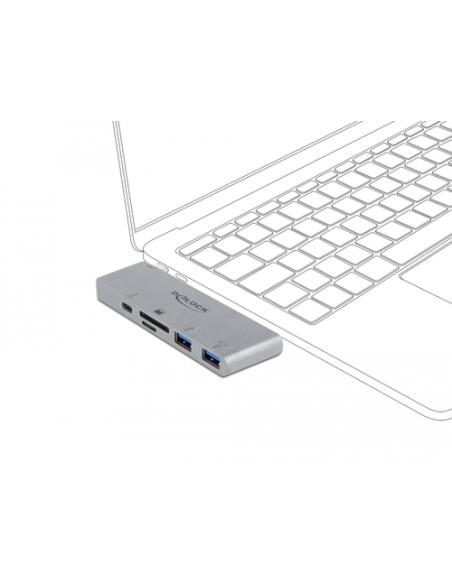 DeLOCK 64078 base para portátil y replicador de puertos USB 3.2 Gen 1 (3.1 Gen 1) Type-C Gris