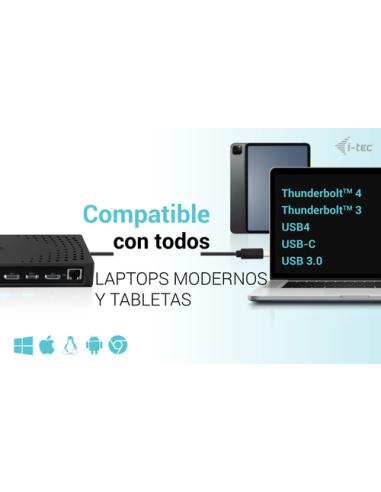 i-tec USB 3.0 / USB-C / Thunderbolt, 3x 4K Docking Station Gen 2 + Power Delivery 100W