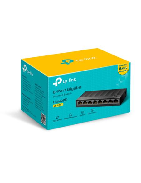 TP-Link LS1008G switch No administrado Gigabit Ethernet (10/100/1000) Negro