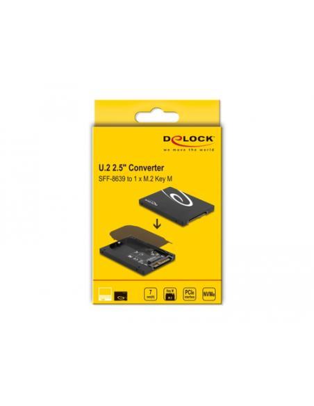 DeLOCK Convertidor de 2.5″ U.2 SFF-8639 a Ranura M NVMe M.2 - 7 mm de altura