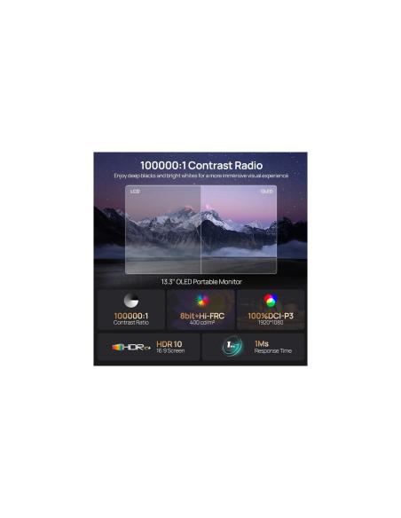 Arzopa A3C Pro con Funda 13.3" 60Hz OLED Monitor portátil