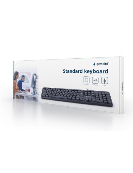 Gembird KB-U-103-ES teclado Hogar USB Español Negro