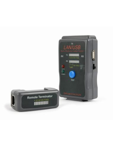 Cablexpert NCT-2 comprobador de cables de red Negro