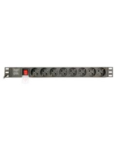 Gembird EG-PDU-014 unidad de distribución de energía (PDU) 8 salidas AC 1U Negro