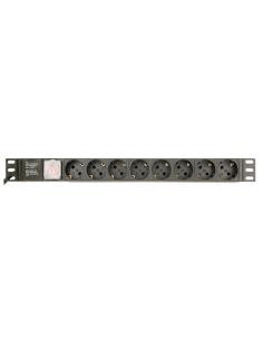 Gembird EG-PDU-014-C14 unidad de distribución de energía (PDU) 8 salidas AC 1U Negro