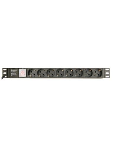 Gembird EG-PDU-014-C14 unidad de distribución de energía (PDU) 8 salidas AC 1U Negro