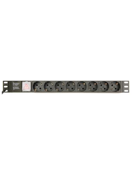 Gembird EG-PDU-014-C14 unidad de distribución de energía (PDU) 8 salidas AC 1U Negro