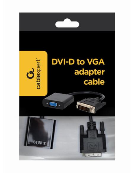 Gembird A-DVID-VGAF-01 adaptador de cable de vídeo 0,2 m DVI-D VGA (D-Sub) Negro