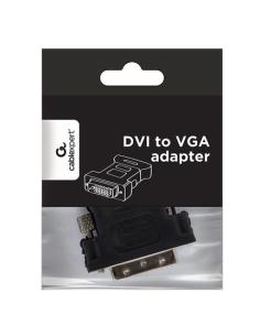 Gembird A-DVI-VGA-BK cambiador de género para cable DVI-A VGA 15-pin Negro, Metálico