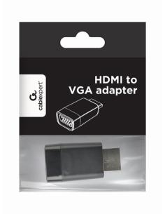Gembird A-HDMI-VGA-001 cambiador de género para cable Negro