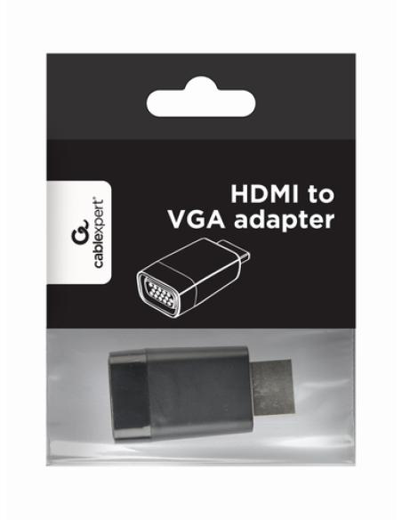 Gembird A-HDMI-VGA-001 cambiador de género para cable Negro