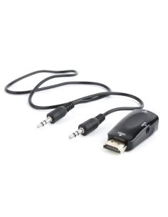 Gembird A-HDMI-VGA-02 cambiador de género para cable VGA (D-Sub) Negro