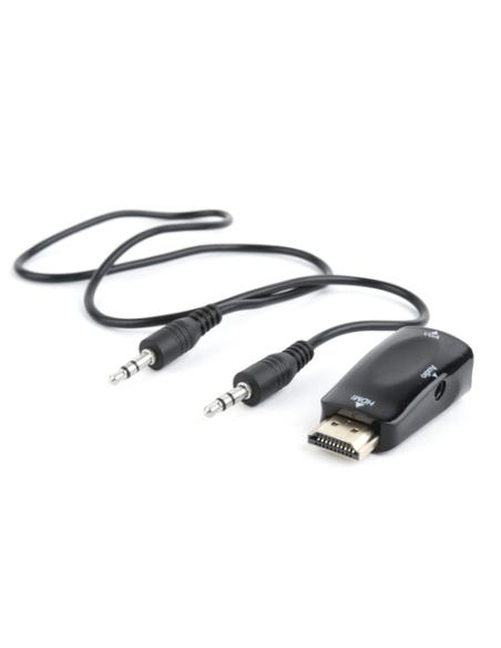 Gembird A-HDMI-VGA-02 cambiador de género para cable VGA (D-Sub) Negro