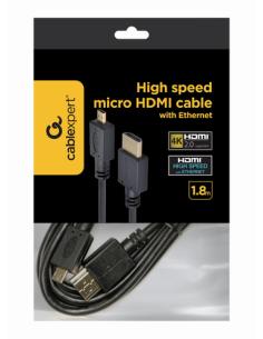 Gembird 1.8m HDMI-M/micro HDMI-M cable HDMI 1,8 m HDMI tipo A (Estándar) HDMI tipo D (Micro) Negro