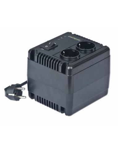 REGULADOR Y ESTABILIZADOR AUTOMATICO DE VOLTAJE ENERGENIE / 2 SALIDAS / AC 140-270V / NEGRO / EG-AVR-1001