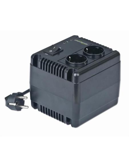 REGULADOR Y ESTABILIZADOR AUTOMATICO DE VOLTAJE ENERGENIE / 2 SALIDAS / AC 140-270V / NEGRO / EG-AVR-1001