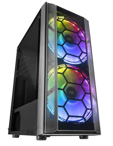 Mars Gaming MC500 Caja PC ATX 2 Ventiladores XXL FRGB Ventana y Rejillas Negro