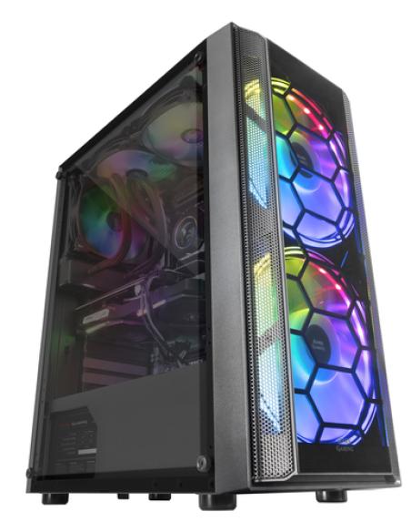 Mars Gaming MC500 Caja PC ATX 2 Ventiladores XXL FRGB Ventana y Rejillas Negro