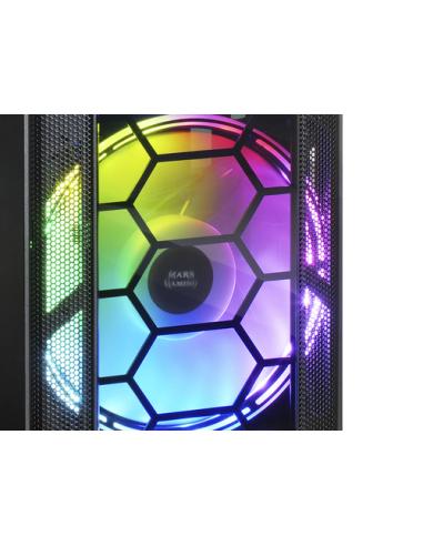Mars Gaming MC500 Caja PC ATX 2 Ventiladores XXL FRGB Ventana y Rejillas Negro