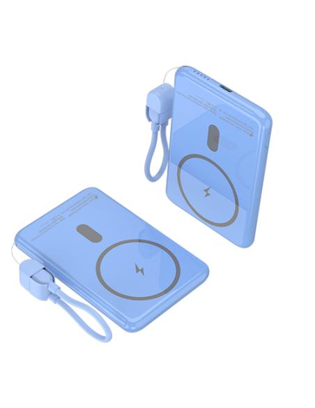 Leotec Power Bank inalámbrico 5000mAh 20W Azul