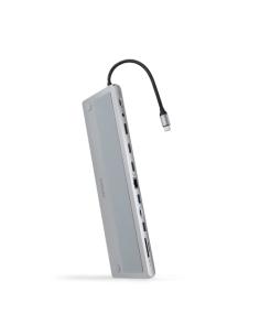 Nanocable HUB USB-C 12 en 1, Conversor USB-C 3.1 a 3xUSB-A 3.0 + USB-C 3.0 + USB-C PD 100W + 2xHDMI 4K60Hz + DP 4K60Hz + RJ45 1G