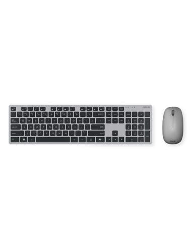 ASUS W5000 Wireless Keyboard and Mouse Set teclado Ratón incluido Oficina RF inalámbrico QWERTY Español Negro, Gris