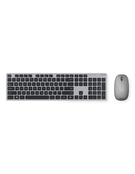 ASUS W5000 Wireless Keyboard and Mouse Set teclado Ratón incluido Oficina RF inalámbrico QWERTY Español Negro, Gris