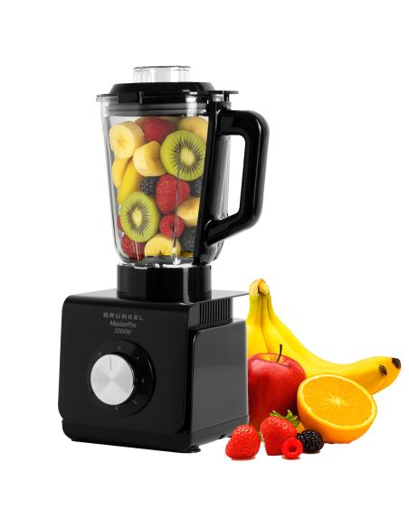 Grunkel BAT-2000 MASTERPRO licuadora 1,5 L Batidora de vaso 2000 W Negro, Transparente