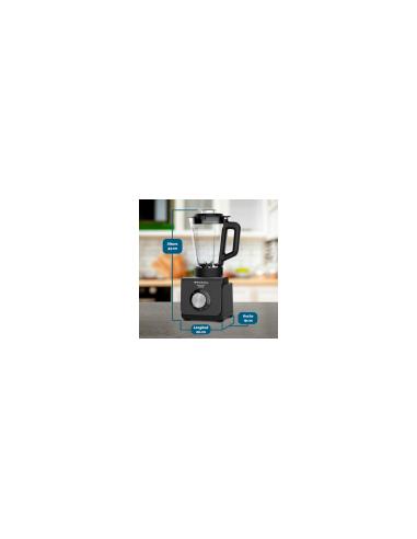 Grunkel BAT-2000 MASTERPRO licuadora 1,5 L Batidora de vaso 2000 W Negro, Transparente