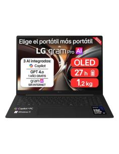 LG Gram Pro 16Z90U 16" Copilot+ PC Intel Core Ultra X7 358H Portátil 40,6 cm (16") WQXGA+ 32 GB LPDDR5x-SDRAM 512 GB SSD Windows