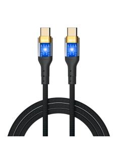 iggual Cable tipo C a tipo C 3A 1 metro trenzado LED