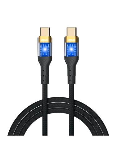 iggual Cable tipo C a tipo C 3A 1 metro trenzado LED