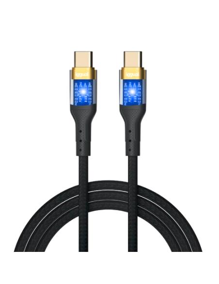 iggual Cable tipo C a tipo C 3A 1 metro trenzado LED