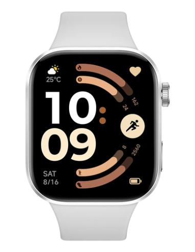 Xiaomi Redmi Watch 6 NFC 5,26 cm (2.07") AMOLED 46.5 mm Digital 432 x 514 Pixeles Pantalla táctil Plata GPS (satélite)