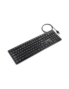 TooQ Teclado silencioso USB, 105 teclas, Negro