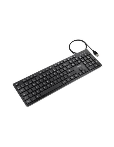 TooQ Teclado silencioso USB, 105 teclas, Negro
