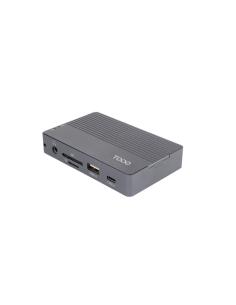TooQ Caja externa para SSD M.2 NVMe/SATA + HUB USB-C 3.2 Gen2 con 2x USB-A 3.1 + 1x USB-A 2.0 + USB-C 3.2 Gen2 + HDMI 2.0 + RJ45